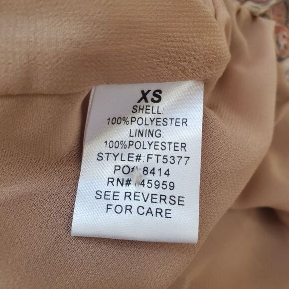 🦋 VICI 🦋 Paisley Semi-Sheer Elastic Waist Blouse - [Size XS, Beige] - Picture 15 of 16